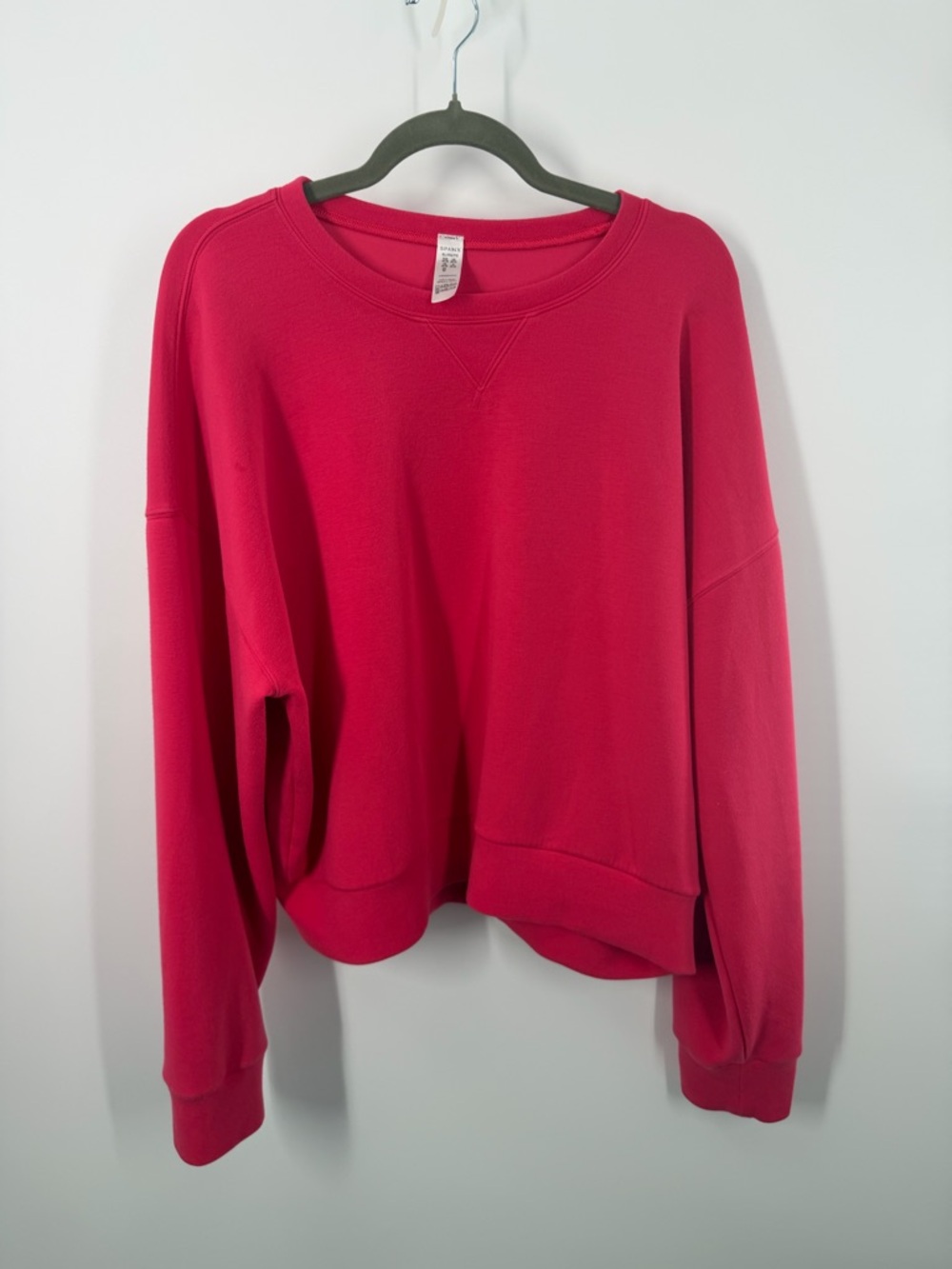 Spanx Air Essentials Cerise Hot Pink Sweatshirt - Picture 2 of 9